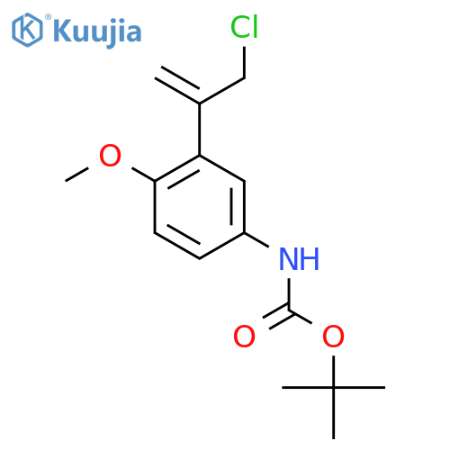 tert-butyl N-3-(3-chloroprop-1-en-2-yl)-4-methoxyphenylcarbamate structure