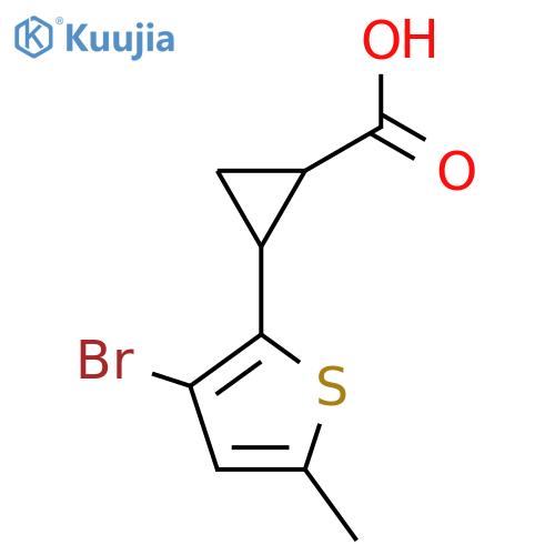 2-(3-bromo-5-methylthiophen-2-yl)cyclopropane-1-carboxylic acid structure
