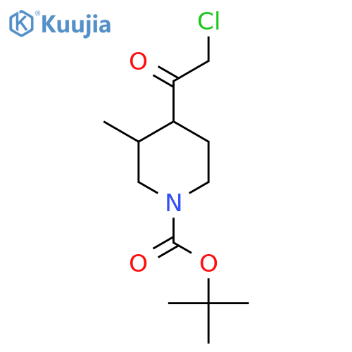 tert-butyl 4-(2-chloroacetyl)-3-methylpiperidine-1-carboxylate structure