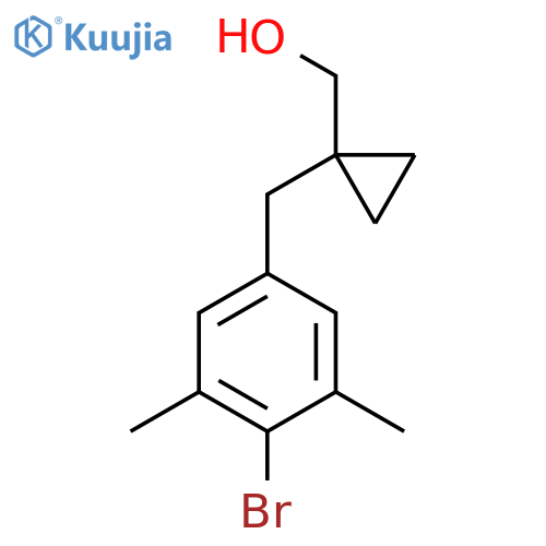 {1-(4-bromo-3,5-dimethylphenyl)methylcyclopropyl}methanol structure