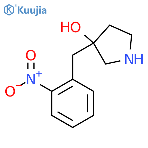 3-(2-nitrophenyl)methylpyrrolidin-3-ol structure