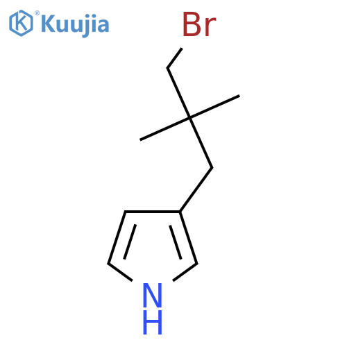 3-(3-bromo-2,2-dimethylpropyl)-1H-pyrrole structure