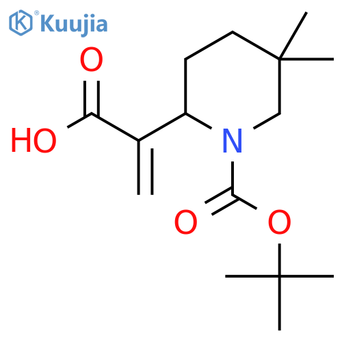 2-{1-(tert-butoxy)carbonyl-5,5-dimethylpiperidin-2-yl}prop-2-enoic acid structure