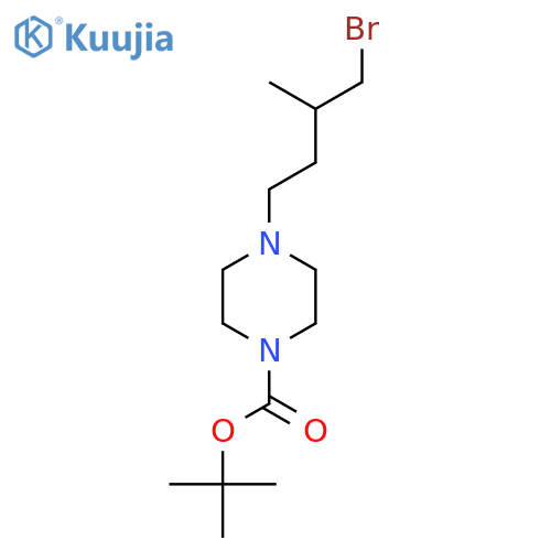 tert-butyl 4-(4-bromo-3-methylbutyl)piperazine-1-carboxylate structure