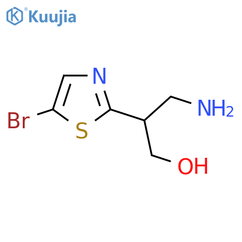 3-amino-2-(5-bromo-1,3-thiazol-2-yl)propan-1-ol structure