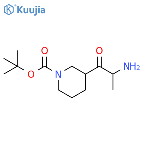 tert-butyl 3-(2-aminopropanoyl)piperidine-1-carboxylate structure