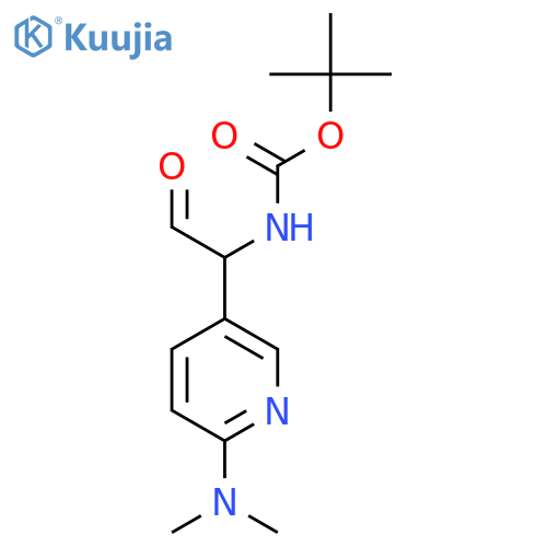 tert-butyl N-{1-6-(dimethylamino)pyridin-3-yl-2-oxoethyl}carbamate structure