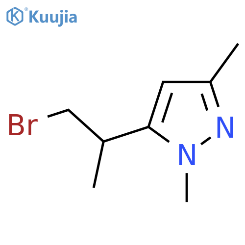 5-(1-bromopropan-2-yl)-1,3-dimethyl-1H-pyrazole structure
