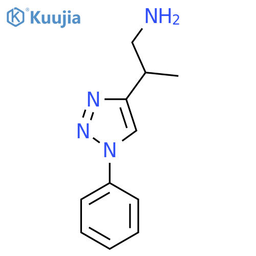 2-(1-phenyl-1H-1,2,3-triazol-4-yl)propan-1-amine structure