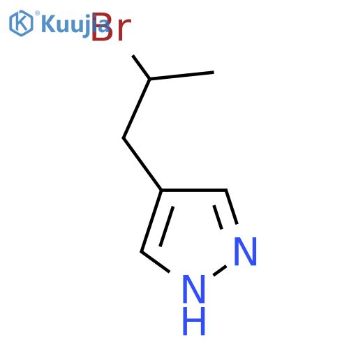 4-(2-bromopropyl)-1H-pyrazole structure