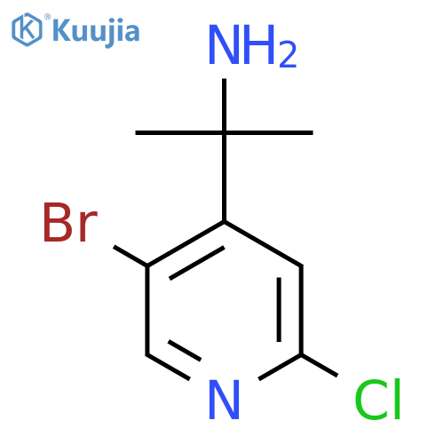 2-(5-bromo-2-chloropyridin-4-yl)propan-2-amine structure