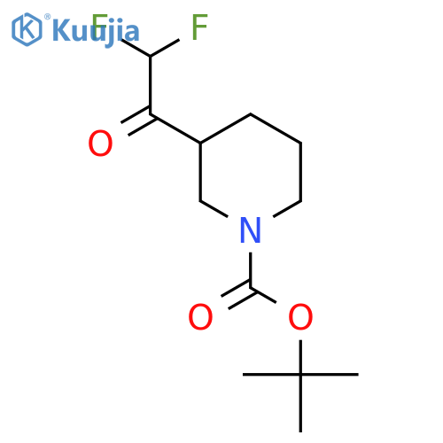 tert-butyl 3-(2,2-difluoroacetyl)piperidine-1-carboxylate structure