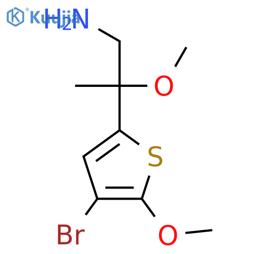 2-(4-bromo-5-methoxythiophen-2-yl)-2-methoxypropan-1-amine structure