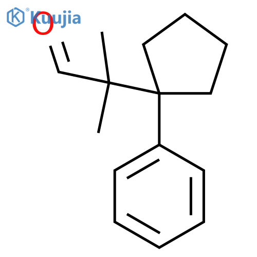 2-methyl-2-(1-phenylcyclopentyl)propanal structure