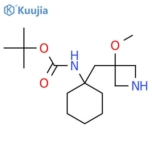 tert-butyl N-{1-(3-methoxyazetidin-3-yl)methylcyclohexyl}carbamate structure
