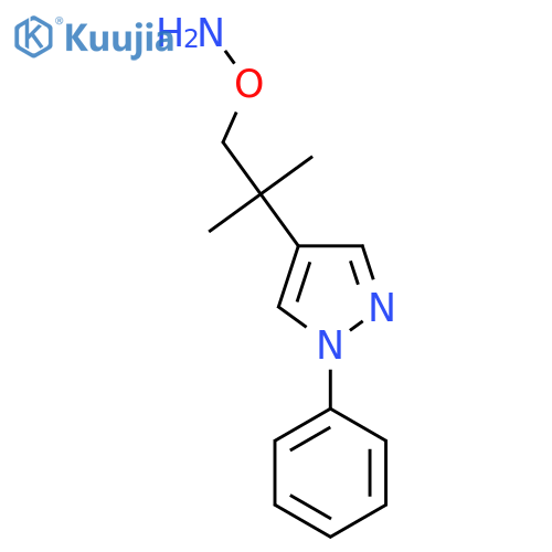 O-2-methyl-2-(1-phenyl-1H-pyrazol-4-yl)propylhydroxylamine structure