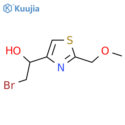 2-bromo-1-2-(methoxymethyl)-1,3-thiazol-4-ylethan-1-ol structure