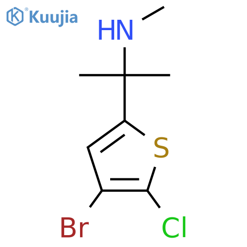 2-(4-bromo-5-chlorothiophen-2-yl)propan-2-yl(methyl)amine structure