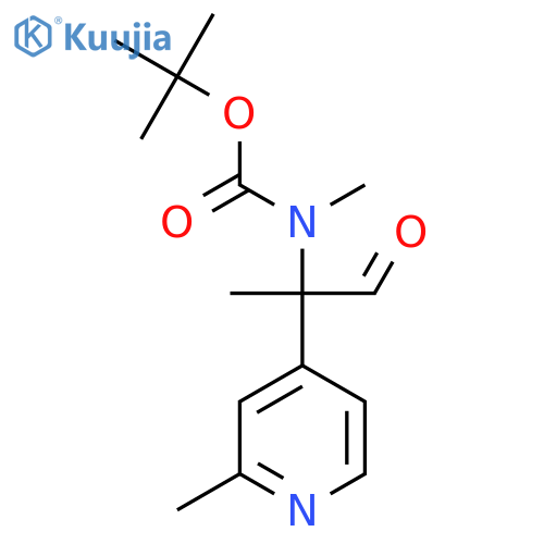 tert-butyl N-methyl-N-2-(2-methylpyridin-4-yl)-1-oxopropan-2-ylcarbamate structure