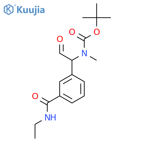tert-butyl N-{1-3-(ethylcarbamoyl)phenyl-2-oxoethyl}-N-methylcarbamate structure