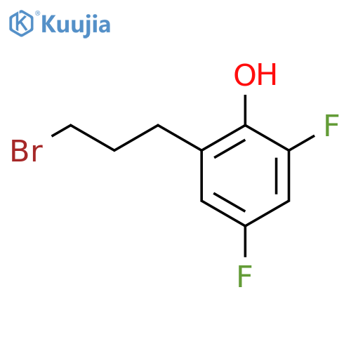 2-(3-bromopropyl)-4,6-difluorophenol structure
