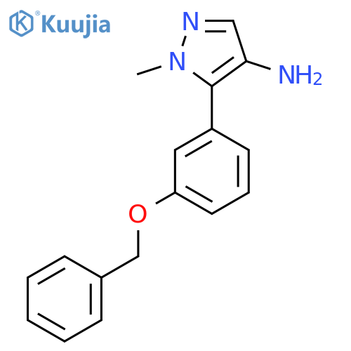 5-3-(benzyloxy)phenyl-1-methyl-1H-pyrazol-4-amine structure