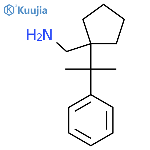 1-(2-phenylpropan-2-yl)cyclopentylmethanamine structure
