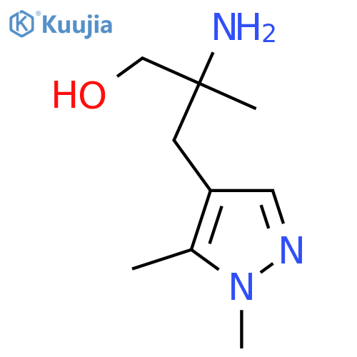 2-amino-3-(1,5-dimethyl-1H-pyrazol-4-yl)-2-methylpropan-1-ol structure