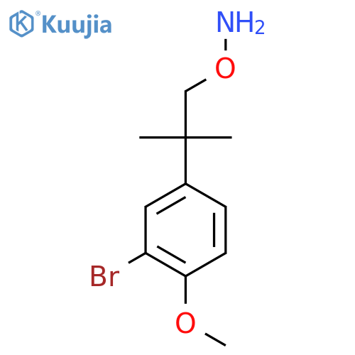 O-2-(3-bromo-4-methoxyphenyl)-2-methylpropylhydroxylamine structure