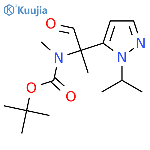tert-butyl N-methyl-N-{1-oxo-2-1-(propan-2-yl)-1H-pyrazol-5-ylpropan-2-yl}carbamate structure