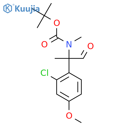 tert-butyl N-2-(2-chloro-4-methoxyphenyl)-1-oxopropan-2-yl-N-methylcarbamate structure