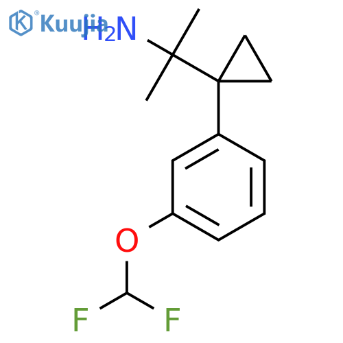 2-{1-3-(difluoromethoxy)phenylcyclopropyl}propan-2-amine structure