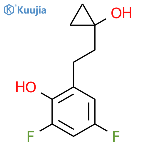 2,4-difluoro-6-2-(1-hydroxycyclopropyl)ethylphenol structure