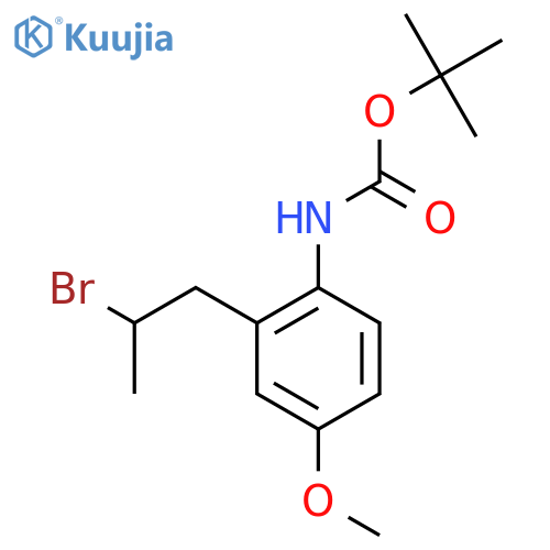 tert-butyl N-2-(2-bromopropyl)-4-methoxyphenylcarbamate structure