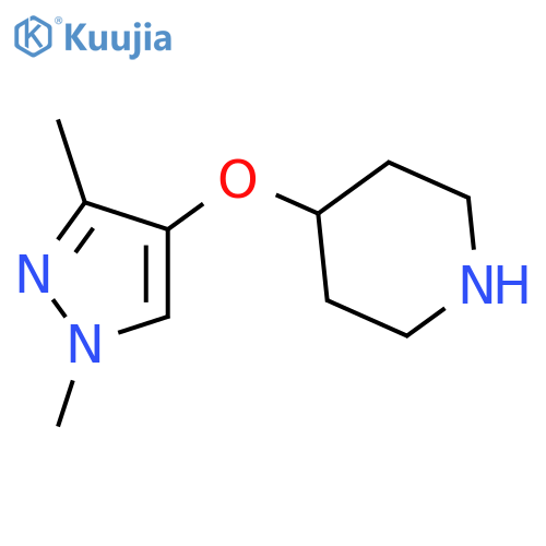 4-(1,3-dimethyl-1H-pyrazol-4-yl)oxypiperidine structure