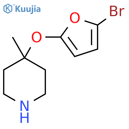 4-(5-bromofuran-2-yl)oxy-4-methylpiperidine structure