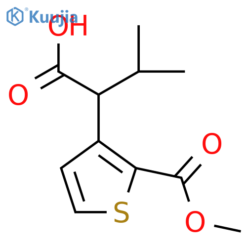 2-2-(methoxycarbonyl)thiophen-3-yl-3-methylbutanoic acid structure