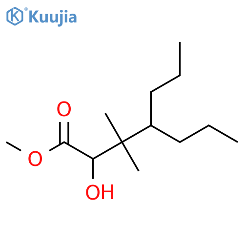 methyl 2-hydroxy-3,3-dimethyl-4-propylheptanoate structure