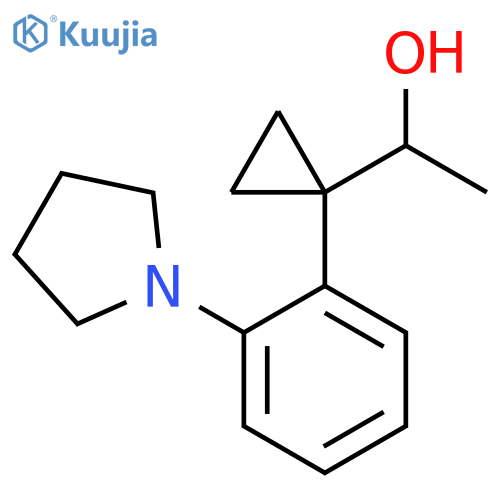 1-{1-2-(pyrrolidin-1-yl)phenylcyclopropyl}ethan-1-ol structure