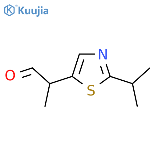 2-2-(propan-2-yl)-1,3-thiazol-5-ylpropanal structure