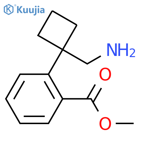 methyl 2-1-(aminomethyl)cyclobutylbenzoate structure