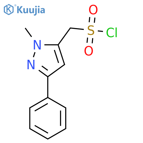 (1-methyl-3-phenyl-1H-pyrazol-5-yl)methanesulfonyl chloride structure