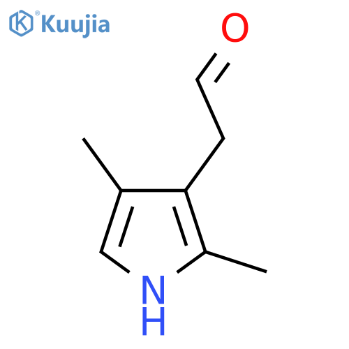 2-(2,4-dimethyl-1H-pyrrol-3-yl)acetaldehyde structure