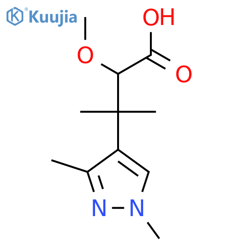 3-(1,3-dimethyl-1H-pyrazol-4-yl)-2-methoxy-3-methylbutanoic acid structure