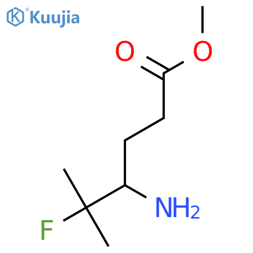 methyl 4-amino-5-fluoro-5-methylhexanoate structure