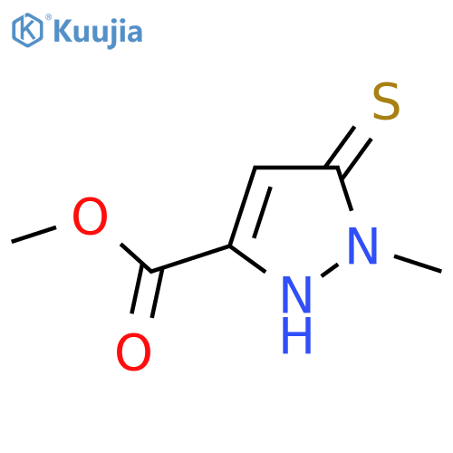 methyl 1-methyl-5-sulfanyl-1H-pyrazole-3-carboxylate structure