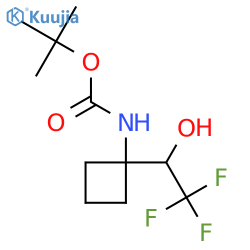 tert-butyl N-1-(2,2,2-trifluoro-1-hydroxyethyl)cyclobutylcarbamate structure