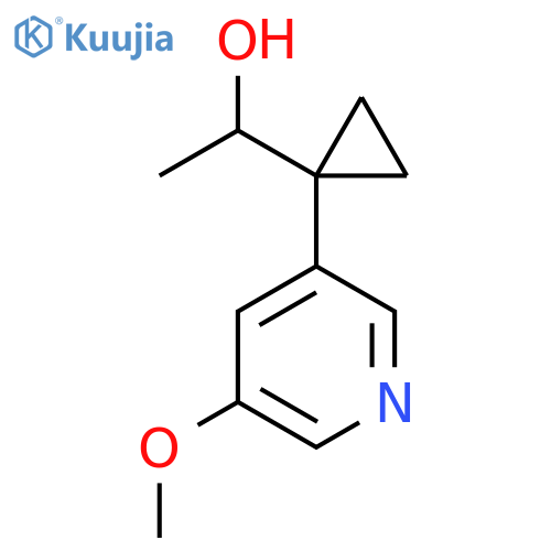1-1-(5-methoxypyridin-3-yl)cyclopropylethan-1-ol structure