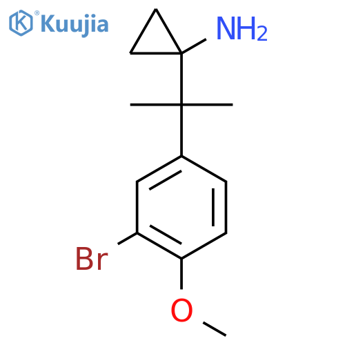 1-2-(3-bromo-4-methoxyphenyl)propan-2-ylcyclopropan-1-amine structure
