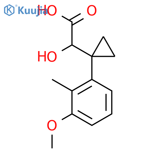 2-hydroxy-2-1-(3-methoxy-2-methylphenyl)cyclopropylacetic acid structure